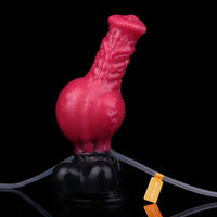 8.26in Horse Knotted Silicone Soft Big Dildo Ejaculating Penis Cock Sex Toy
