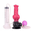 8.26in Horse Knotted Silicone Soft Big Dildo Ejaculating Penis Cock Sex Toy