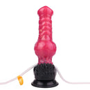 8.26in Horse Knotted Silicone Soft Big Dildo Ejaculating Penis Cock Sex Toy