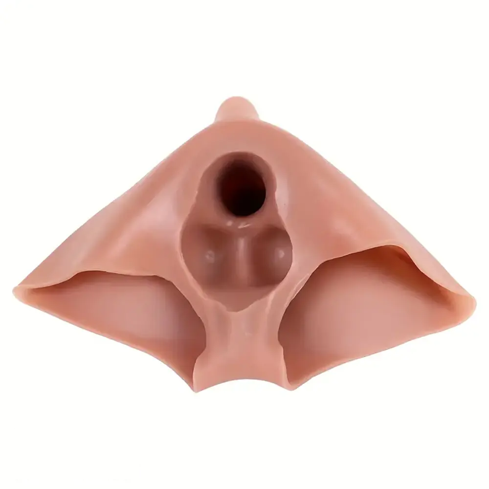 8.26in Large Silicone Dildo Sheath With Pants Wearable Penis Sleeve