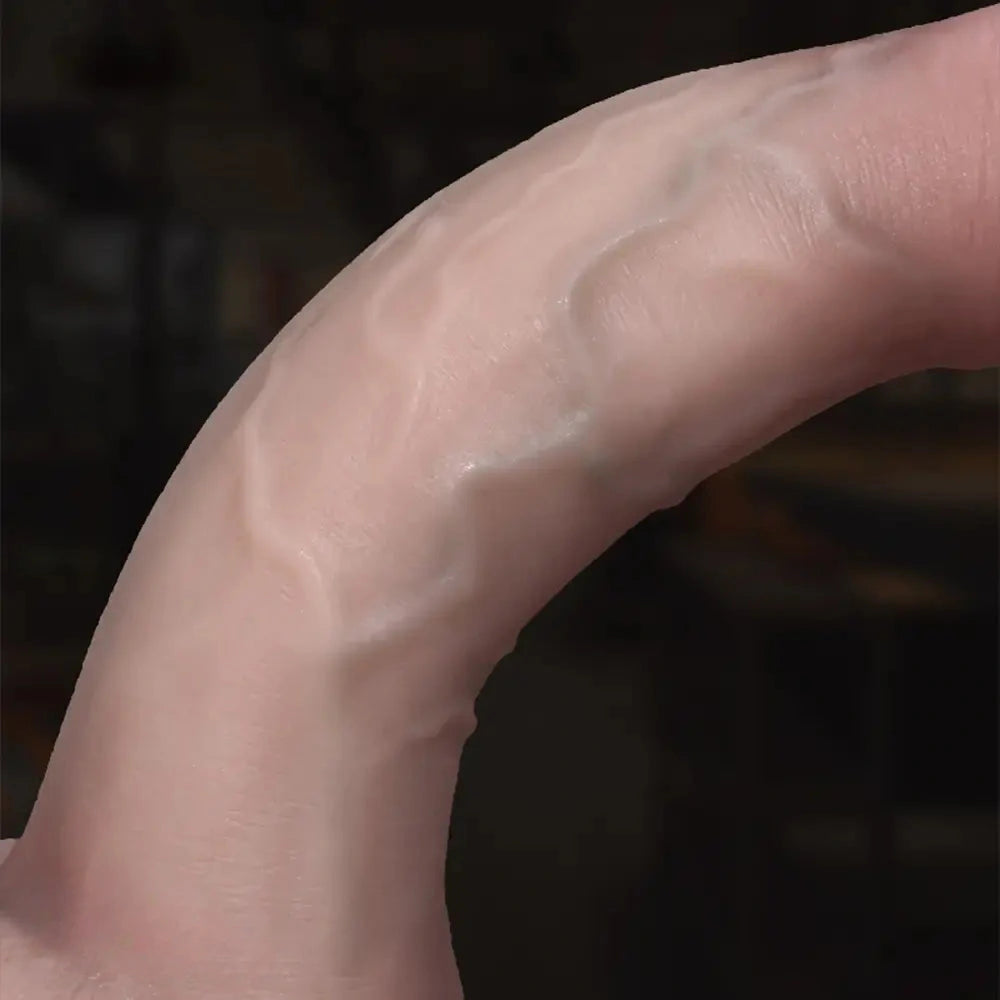 8.26in Large Silicone Soft Super Realistic Uncut Dildo Vaginal Stimulator