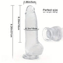 8.26in Lifelike Big PVC Dildo For Women Beginner Couple Sex Toy