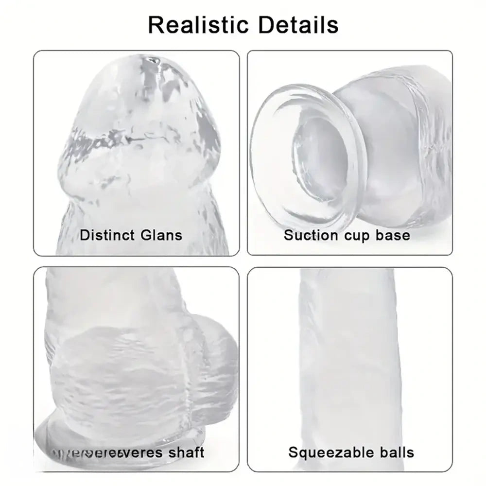 8.26in Lifelike Big PVC Dildo For Women Beginner Couple Sex Toy