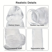 8.26in Lifelike Big PVC Dildo For Women Beginner Couple Sex Toy