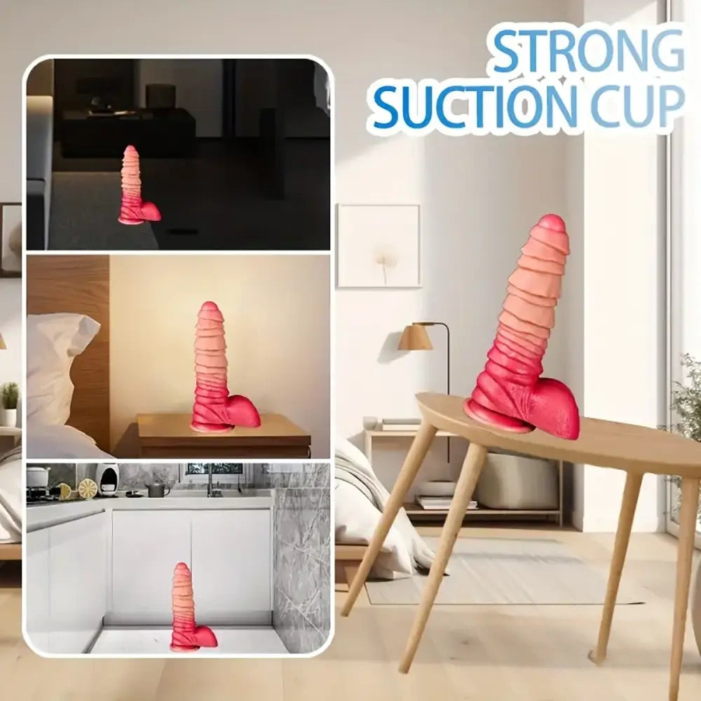 8.26in Liquid Silicone Real Big Soft Dildo For Anal Vaginal Sex Toy