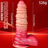 8.26in Liquid Silicone Real Big Soft Dildo For Anal Vaginal Sex Toy