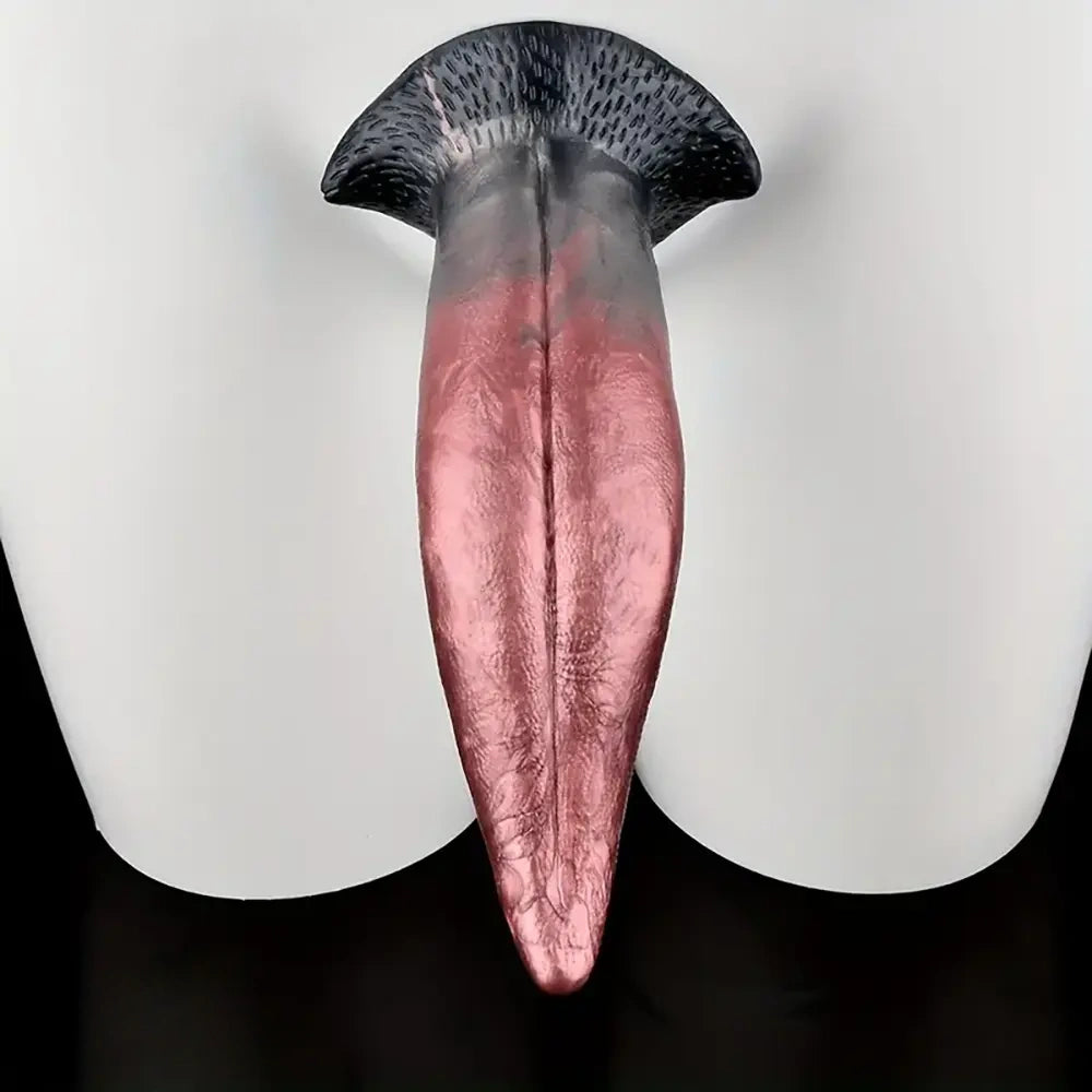 8.26in Liquid Silicone Tongue Fantasy Big Soft Unisex Dildo Butt Plug