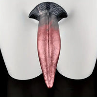 8.26in Liquid Silicone Tongue Fantasy Big Soft Unisex Dildo Butt Plug