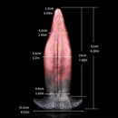 8.26in Liquid Silicone Tongue Fantasy Big Soft Unisex Dildo Butt Plug