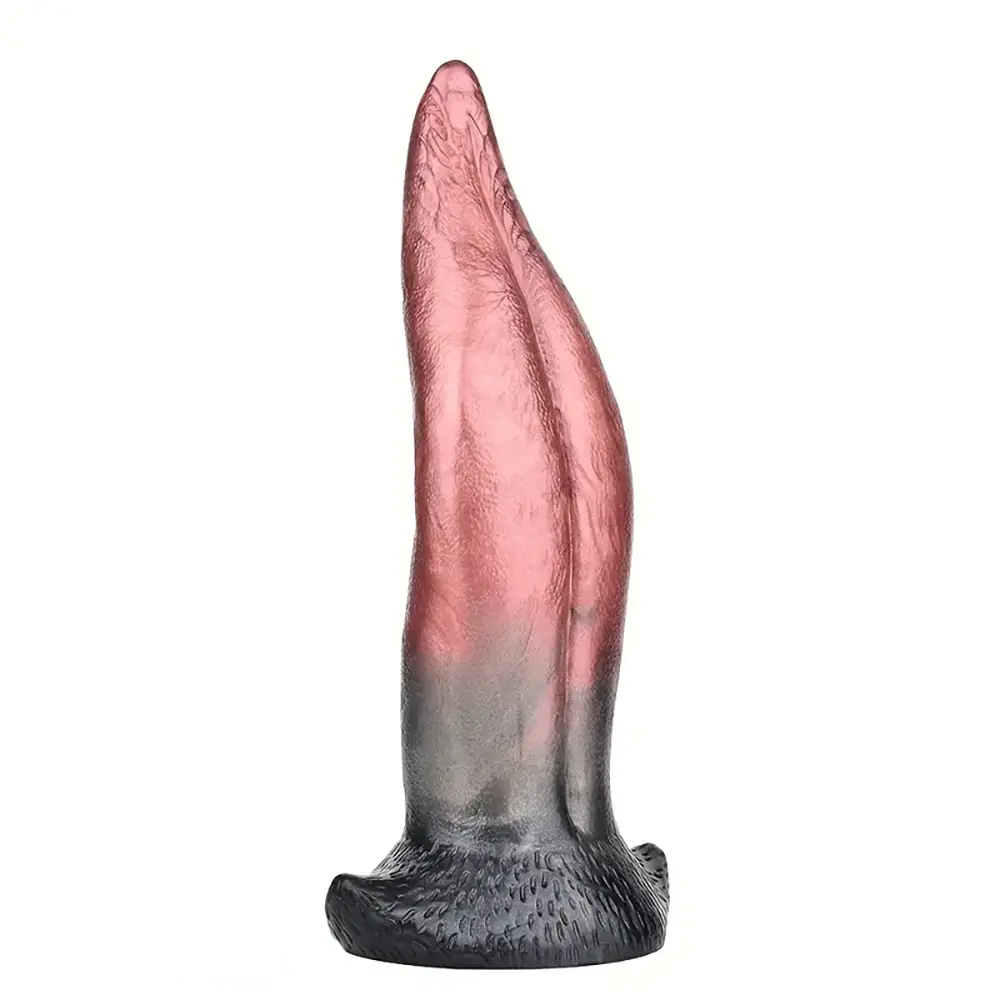 8.26in Liquid Silicone Tongue Fantasy Big Soft Unisex Dildo Butt Plug