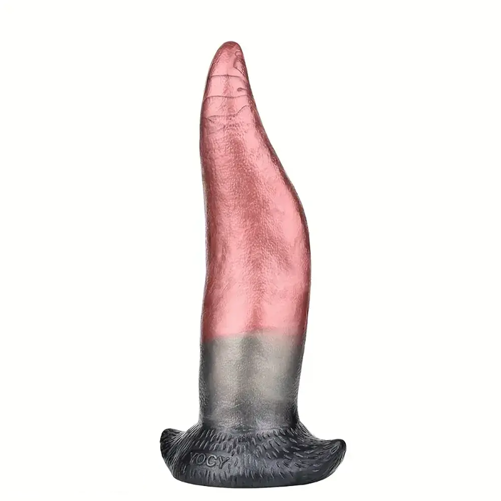 8.26in Liquid Silicone Tongue Fantasy Big Soft Unisex Dildo Butt Plug