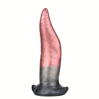 8.26in Liquid Silicone Tongue Fantasy Big Soft Unisex Dildo Butt Plug