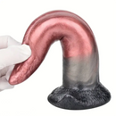 8.26in Liquid Silicone Tongue Fantasy Big Soft Unisex Dildo Butt Plug