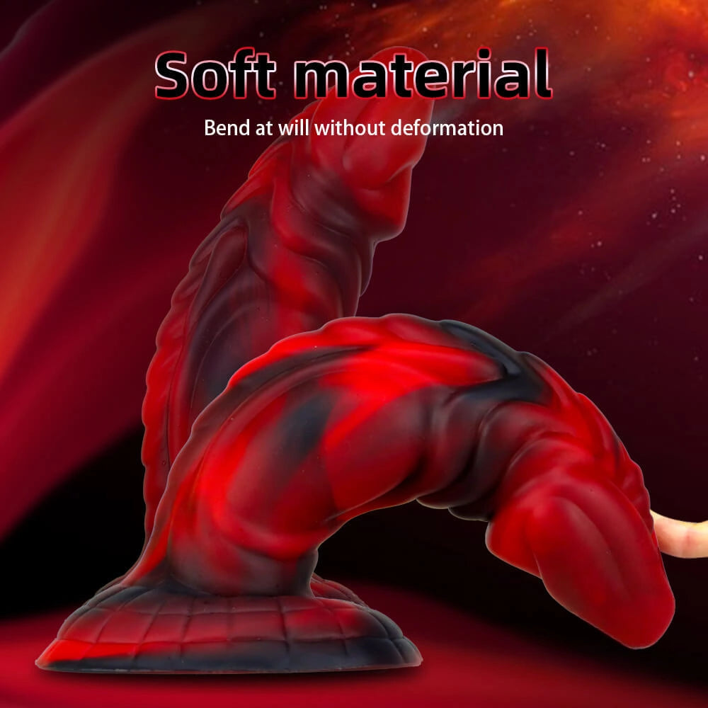 8.26in Monster Animal Fantasy Odd Design Soft Dildo With Strong Sucker
