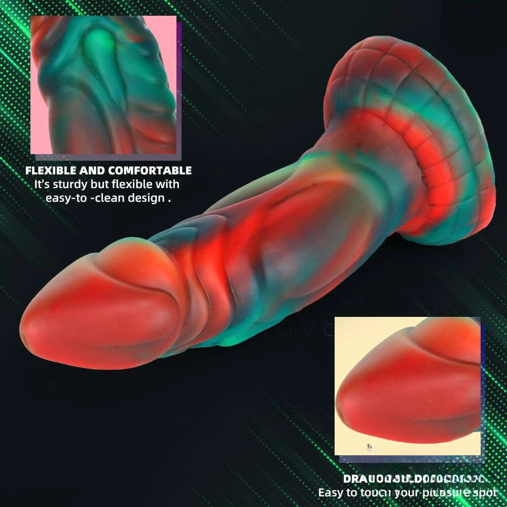 8.26in Monster Animal Fantasy Odd Design Soft Dildo With Strong Sucker