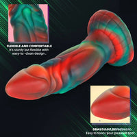 8.26in Monster Animal Fantasy Odd Design Soft Dildo With Strong Sucker