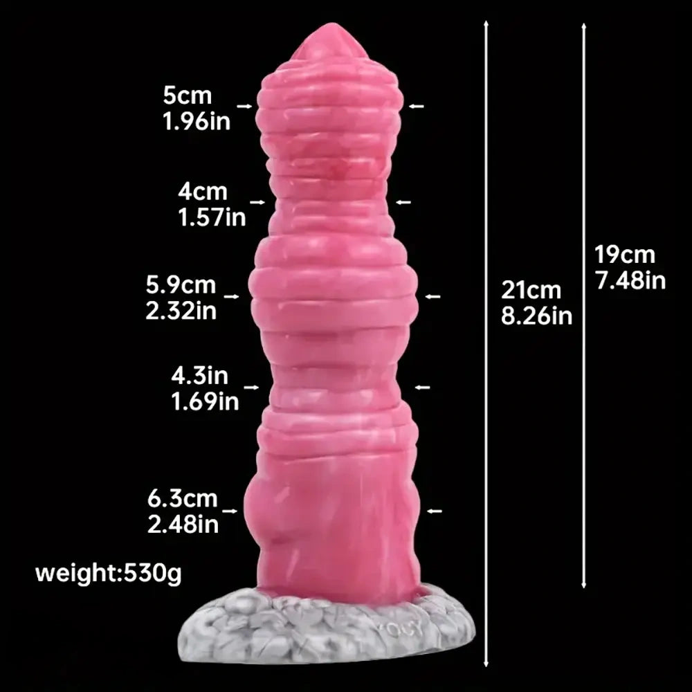 8.26in Monster Big Knot Silicone Soft Dildo Soft Women Sex Toy