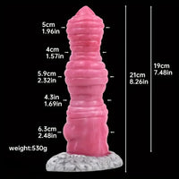 8.26in Monster Big Knot Silicone Soft Dildo Soft Women Sex Toy