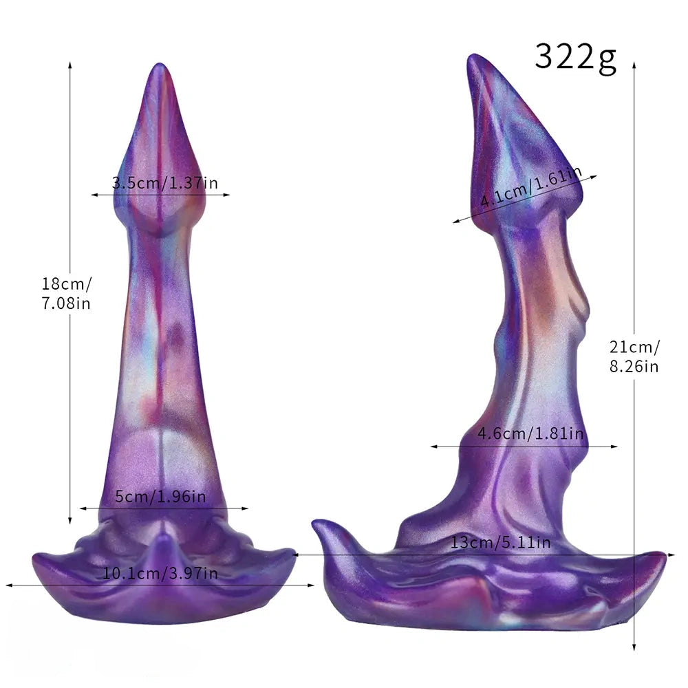 8.26in Monster Big Silicone Dildo Suction Cup Base For Hands-Free Play