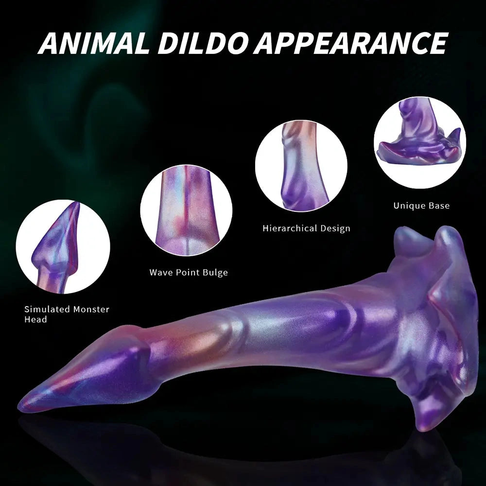 8.26in Monster Big Silicone Dildo Suction Cup Base For Hands-Free Play