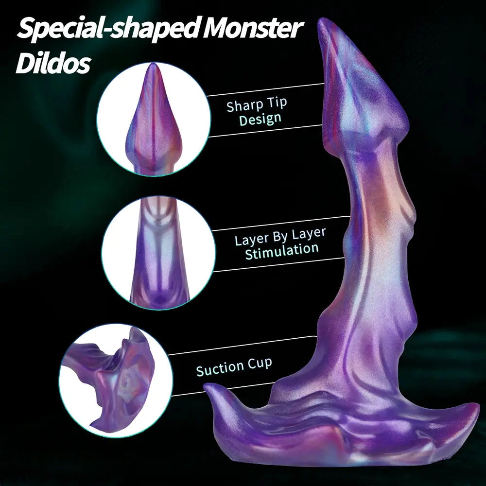 8.26in Monster Big Silicone Dildo Suction Cup Base For Hands-Free Play
