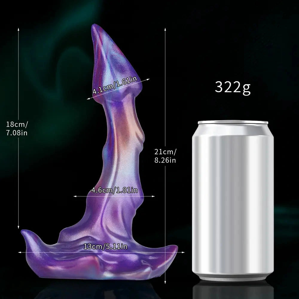 8.26in Monster Big Silicone Dildo Suction Cup Base For Hands-Free Play