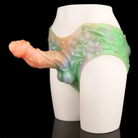 8.26in Monster Creature Hollow Dildo Harness Pants Strap on Spiked Dildo