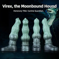 8.26in Moonbound Hound Silicone Hollow Cock Sleeve Dildo For Male Toy