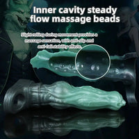 8.26in Moonbound Hound Silicone Hollow Cock Sleeve Dildo For Male Toy