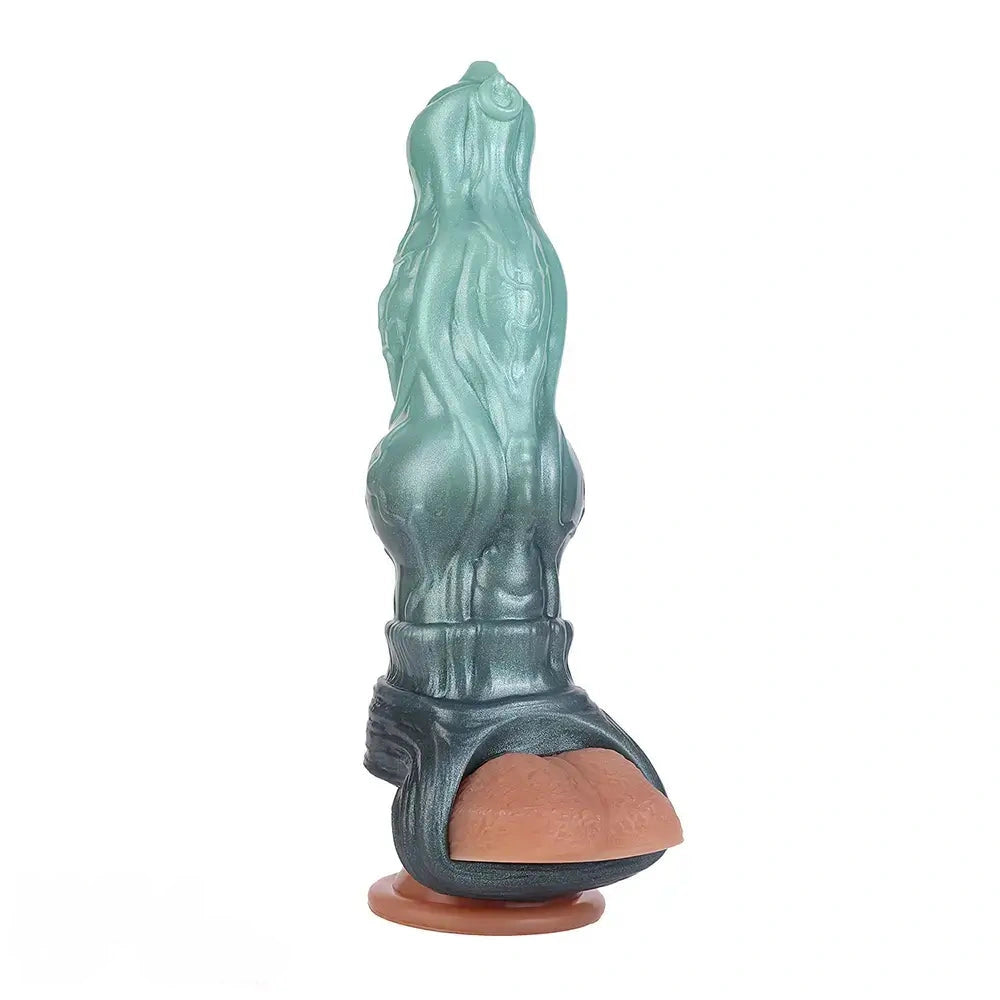 8.26in Moonbound Hound Silicone Hollow Cock Sleeve Dildo For Male Toy