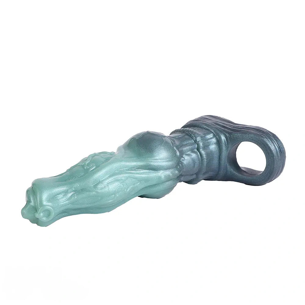 8.26in Moonbound Hound Silicone Hollow Cock Sleeve Dildo For Male Toy
