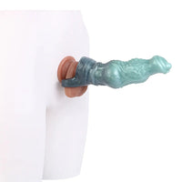 8.26in Moonbound Hound Silicone Hollow Cock Sleeve Dildo For Male Toy
