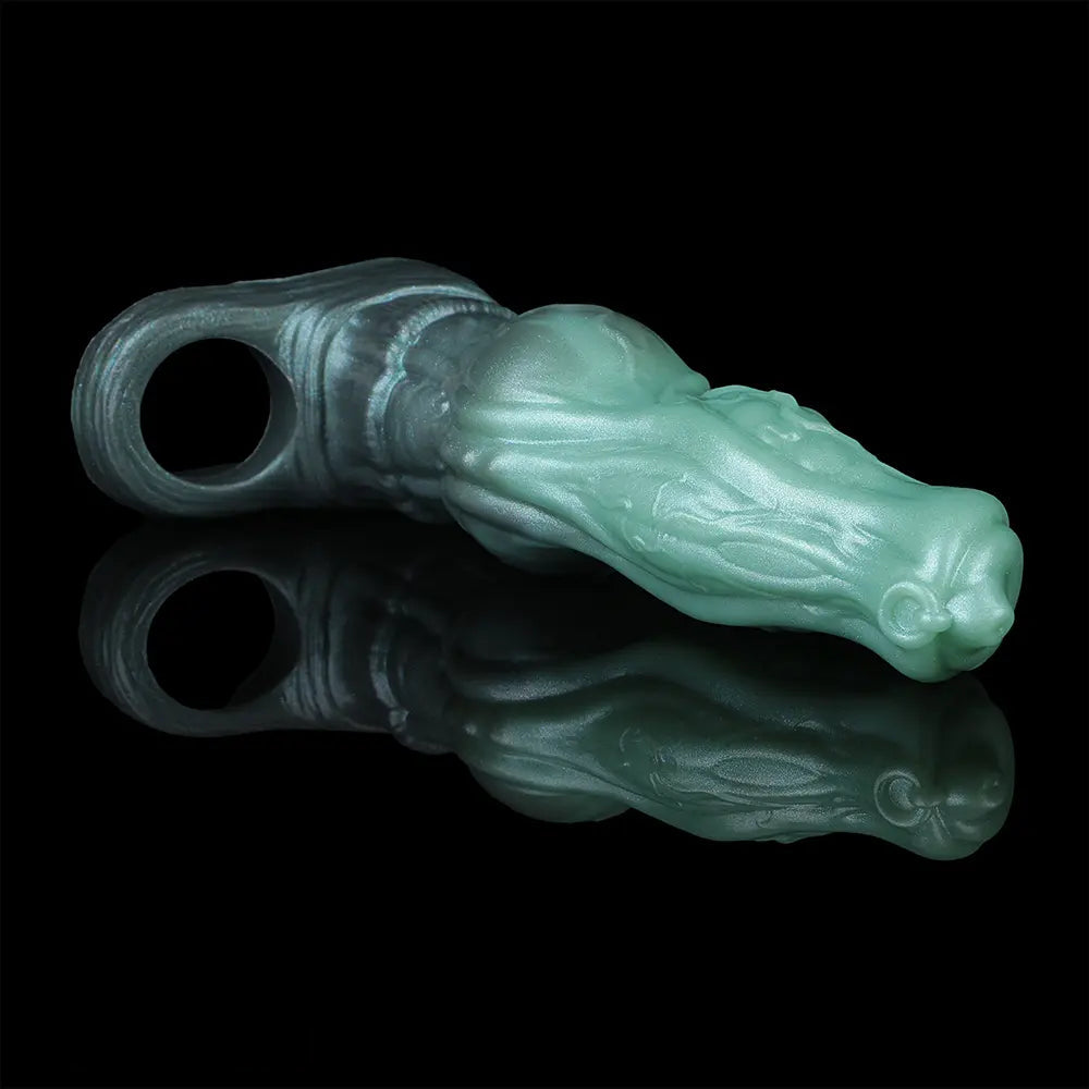 8.26in Moonbound Hound Silicone Hollow Cock Sleeve Dildo For Male Toy