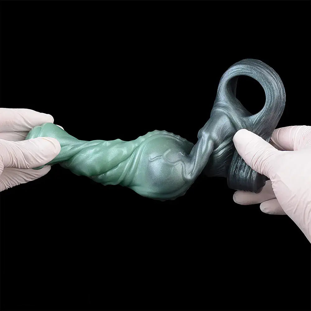 8.26in Moonbound Hound Silicone Hollow Cock Sleeve Dildo For Male Toy