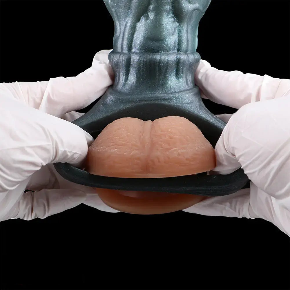 8.26in Moonbound Hound Silicone Hollow Cock Sleeve Dildo For Male Toy