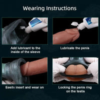 8.26in Moonbound Hound Silicone Hollow Cock Sleeve Dildo For Male Toy