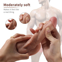 8.26in Odd Silicone Realistic Dildo Cock For Women With Suction Cup