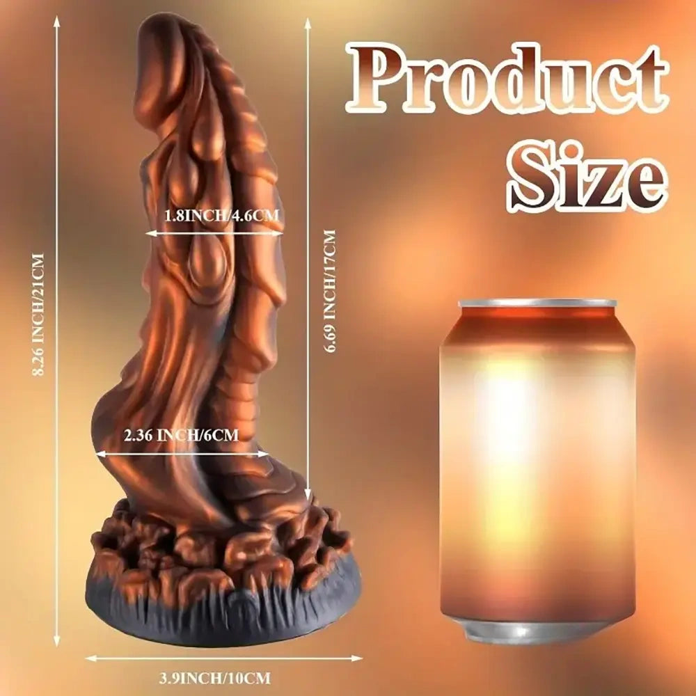 8.26in Premium Dragon Big Silicone Soft Dildo For Women Men Couple Sex