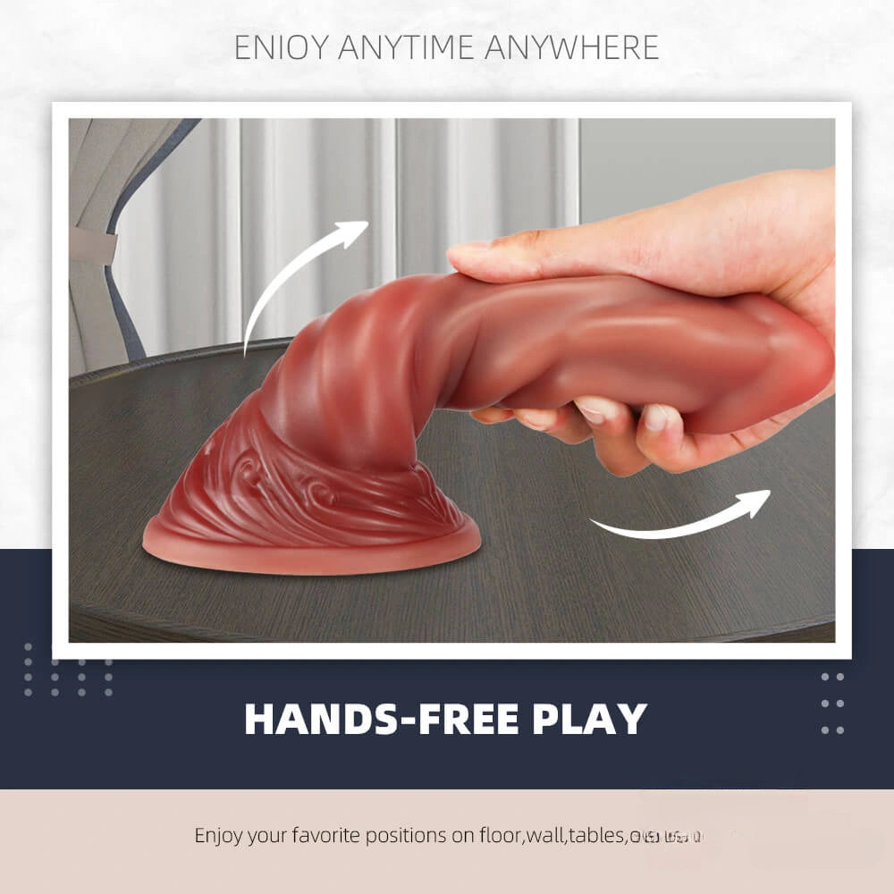 8.26in Real Feeling Lifelike Dildo With Cloud Design Base Adult Toy