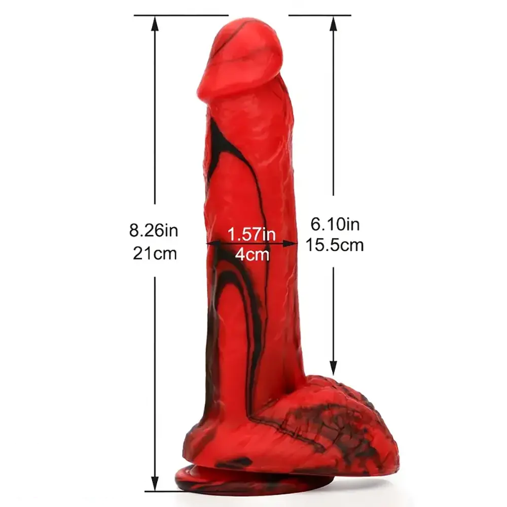8.26in Realistic Body-Safe Silicone Dildo For G-Spot Anal Stimulation