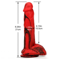 8.26in Realistic Body-Safe Silicone Dildo For G-Spot Anal Stimulation