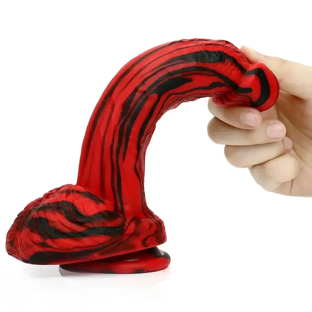 8.26in Realistic Body-Safe Silicone Dildo For G-Spot Anal Stimulation