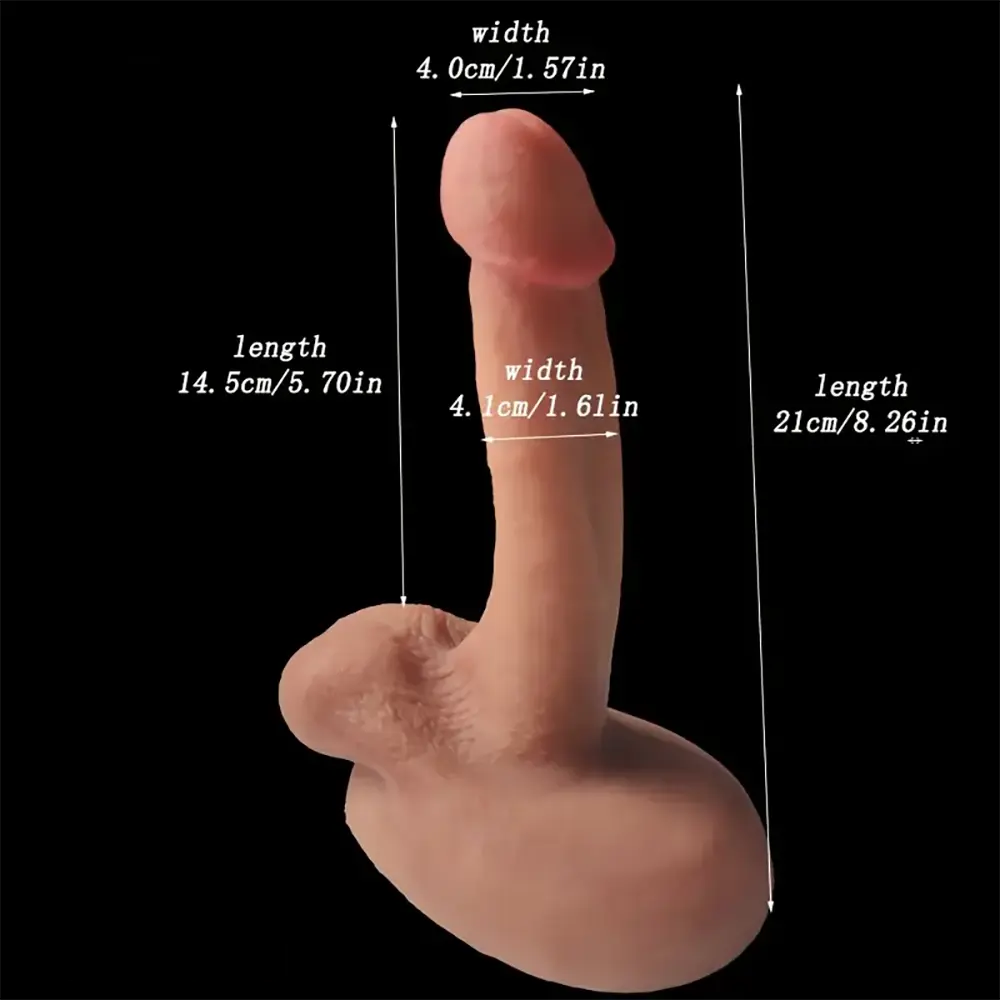 8.26in Realistic Liquid Silicone Soft Big Dildo Unisex Adult Sex Toy