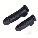 8.26in Realistic PVC Ebony Big Dildo For Anus Clit Hand-Free Play