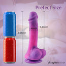 8.26in Silicone Night Sky Realistic Dildo Adult Toy With Balls