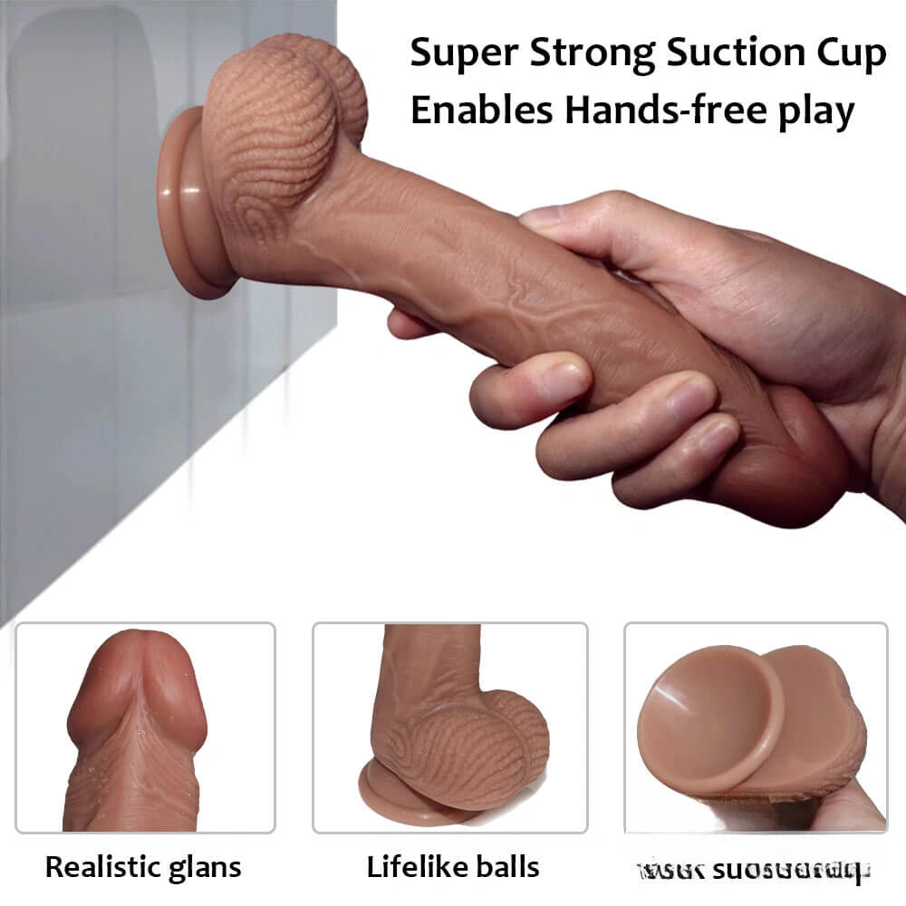 8.26in Silicone Realistic Waterproof Dildo Sex Toy For Vagina Sex