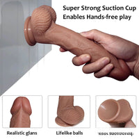 8.26in Silicone Realistic Waterproof Dildo Sex Toy For Vagina Sex