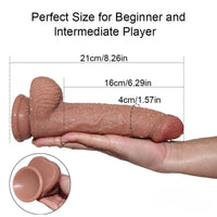 8.26in Silicone Realistic Waterproof Dildo Sex Toy For Vagina Sex
