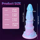 8.26in Silicone Soft Luminous Fantasy Dildo Woman Man Anal Sex Toy
