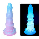 8.26in Silicone Soft Luminous Fantasy Dildo Woman Man Anal Sex Toy